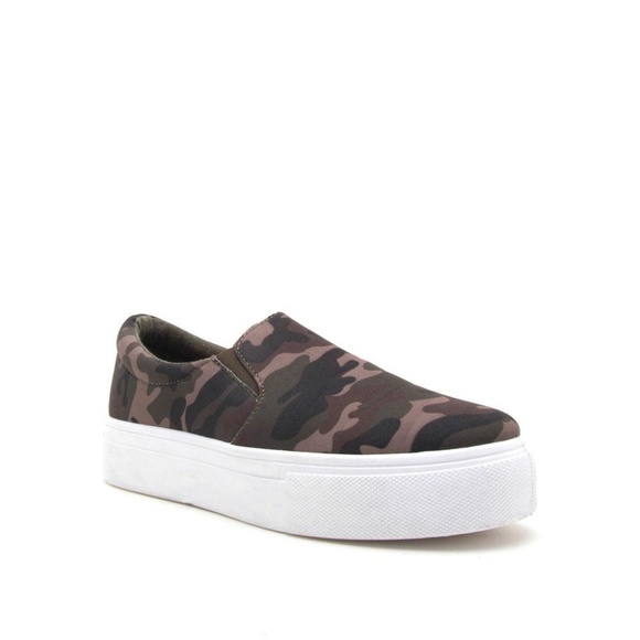 Khaki Camo Step In Sneakers - Picture 4 of 5